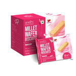 Load image into Gallery viewer, Millet Wafer Biscuits Strawberry (70gmX 6 Packs)