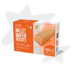 Load image into Gallery viewer, Millet Wafer Biscuits Orange (70gmX 6 Packs)