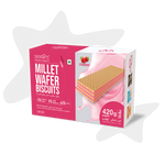 Load image into Gallery viewer, Millet Wafer Biscuits Strawberry (70gmX 6 Packs)
