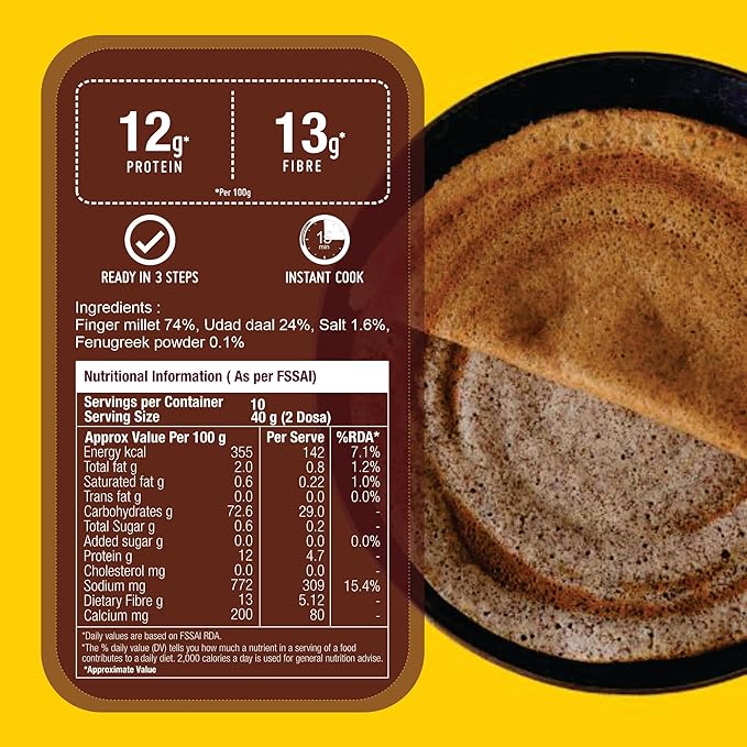 Ragi Dosa & Millet Chilla Mix 400 g (Pack of 2)