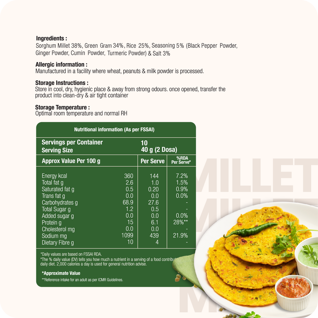 Millet Chilla Mix 400 gm