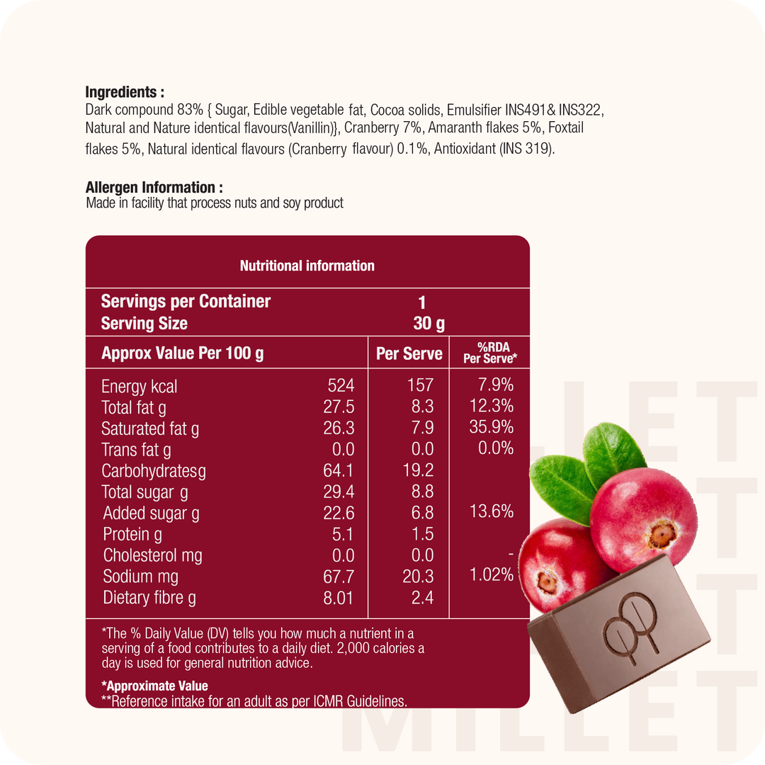 Millet Bar Cranberry