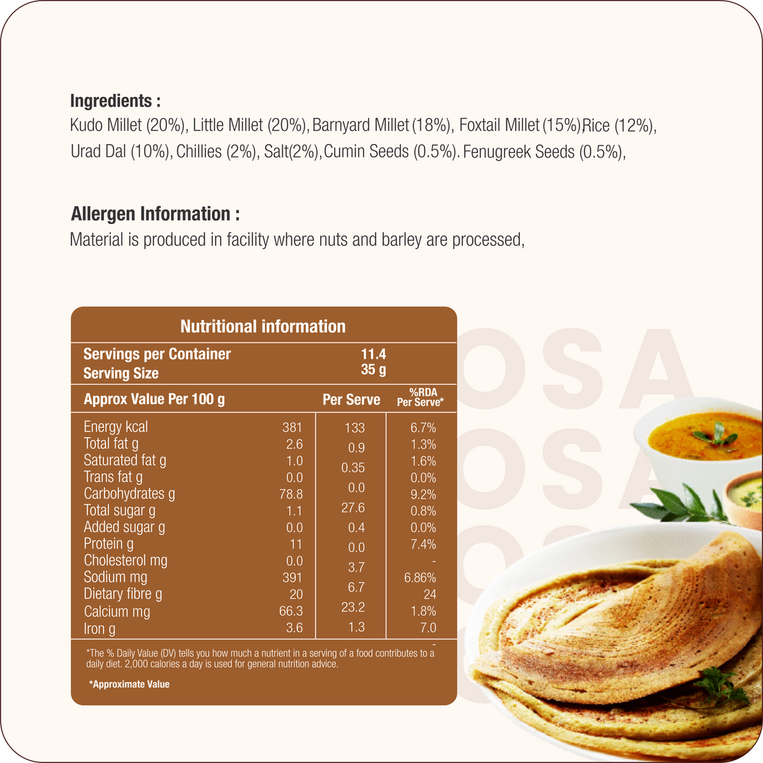 Multi Millet Dosa Mix (400Gm)