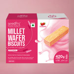 Load image into Gallery viewer, Millet Wafer Biscuits Strawberry (70gmX 6 Packs)