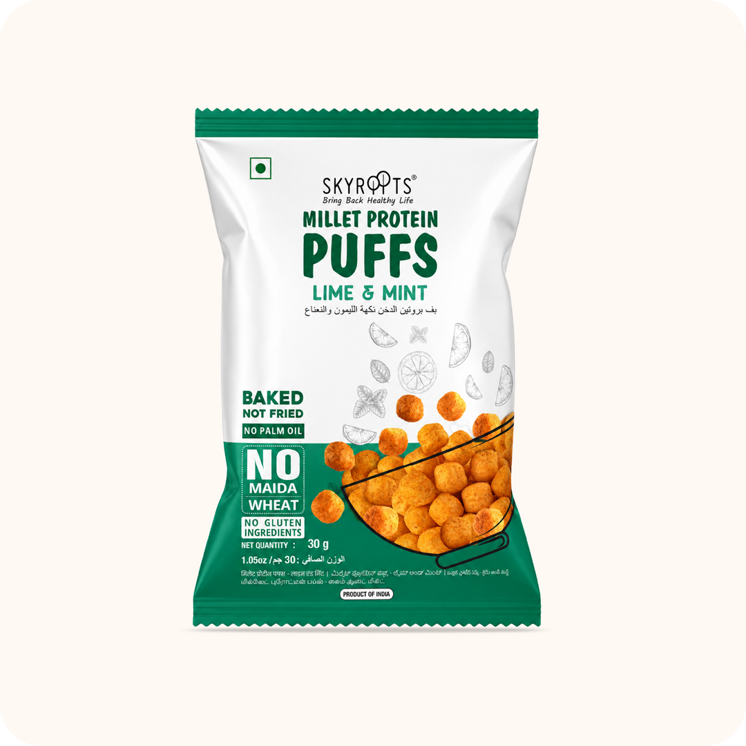 Millet Protein Puffs Lime & Mint