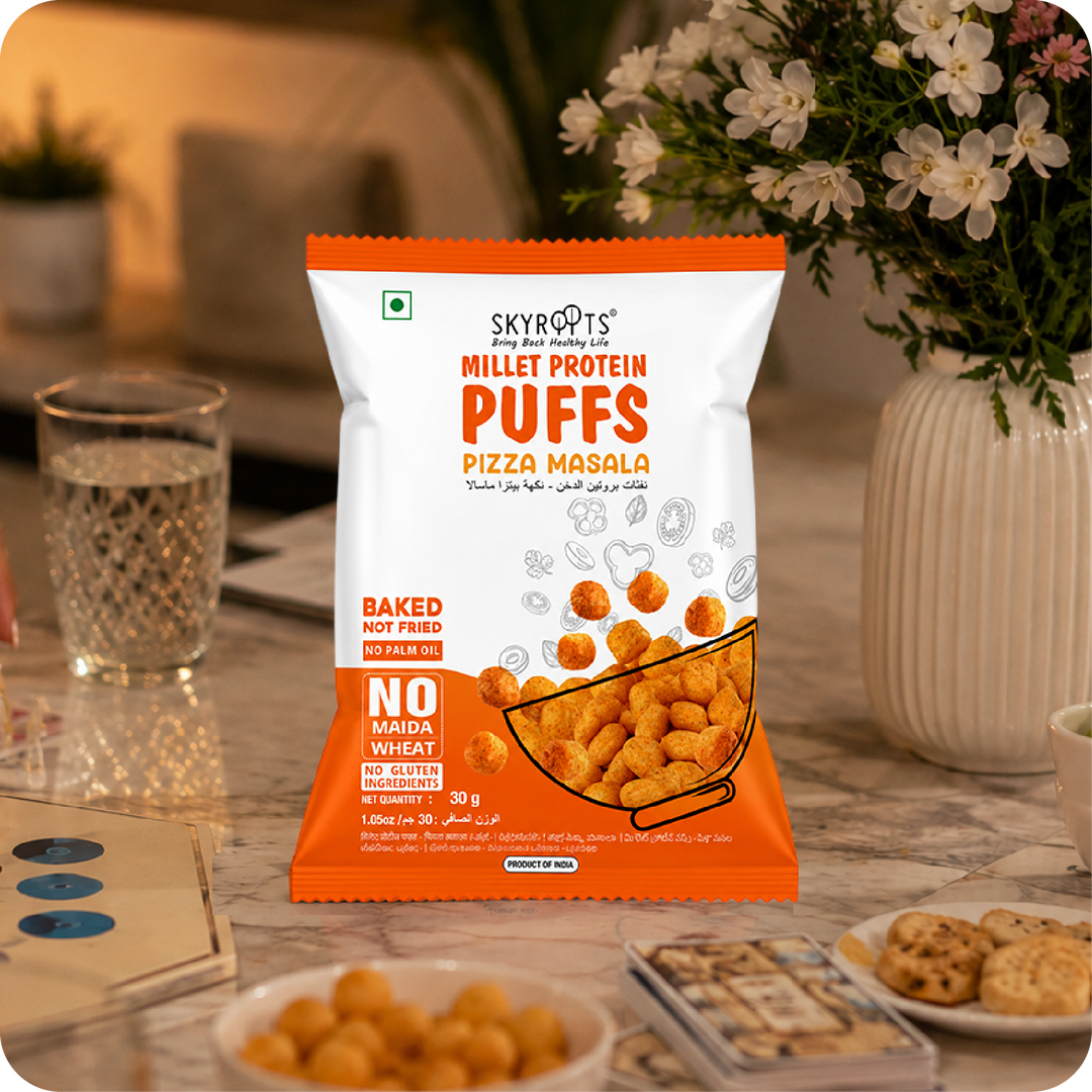 Millet Protein Puffs Pizza Masala