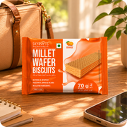 Millet Wafer Biscuits Orange (70gmX 6 Packs)