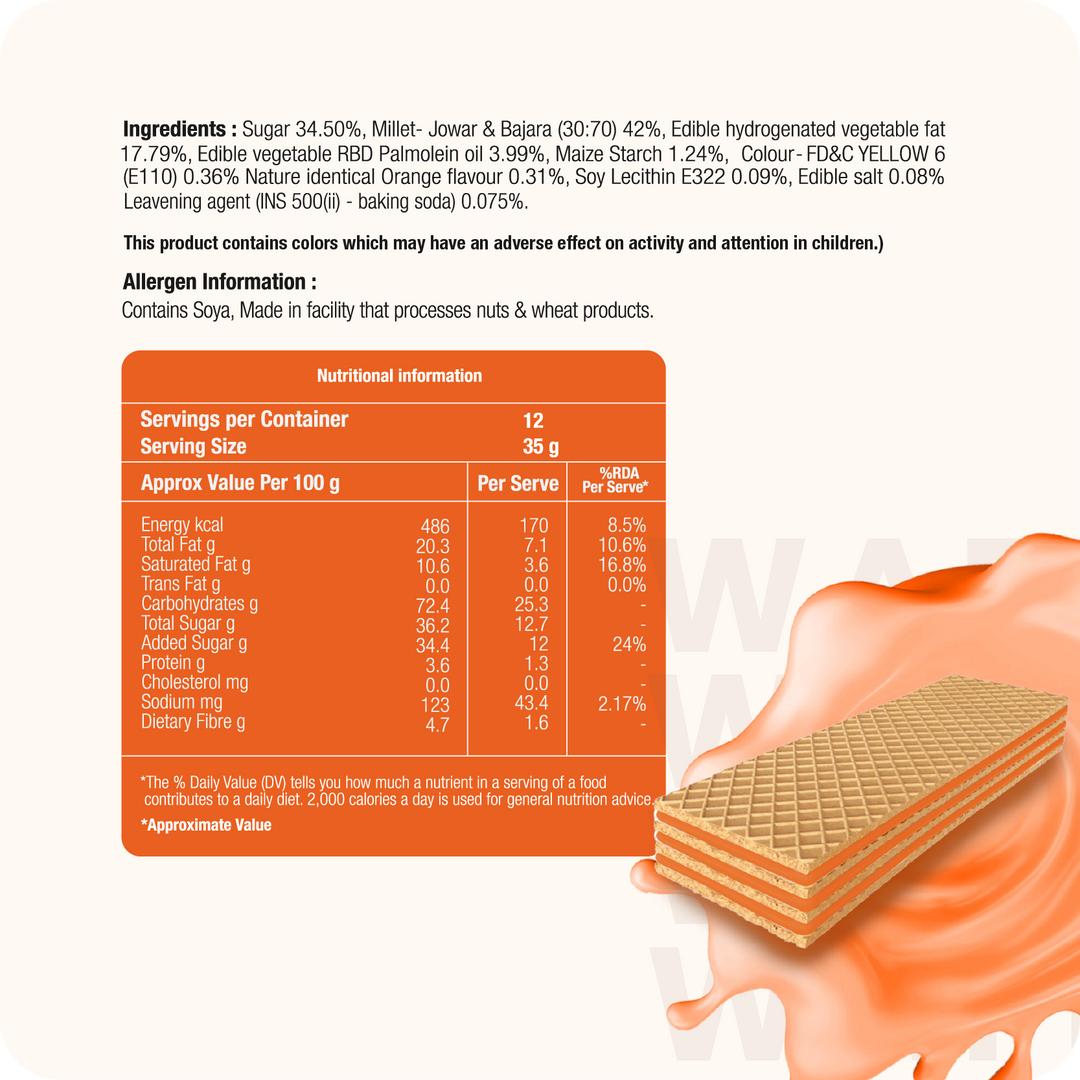 Millet Wafer Biscuits Orange