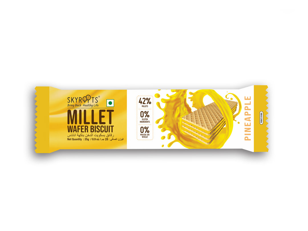 Millet Wafer Biscuit –Pineapple(25gm 20Pieces)