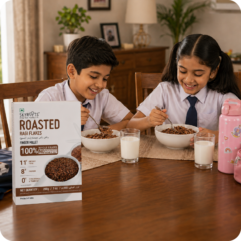 Roasted Ragi Flakes (Finger Millet Flakes)