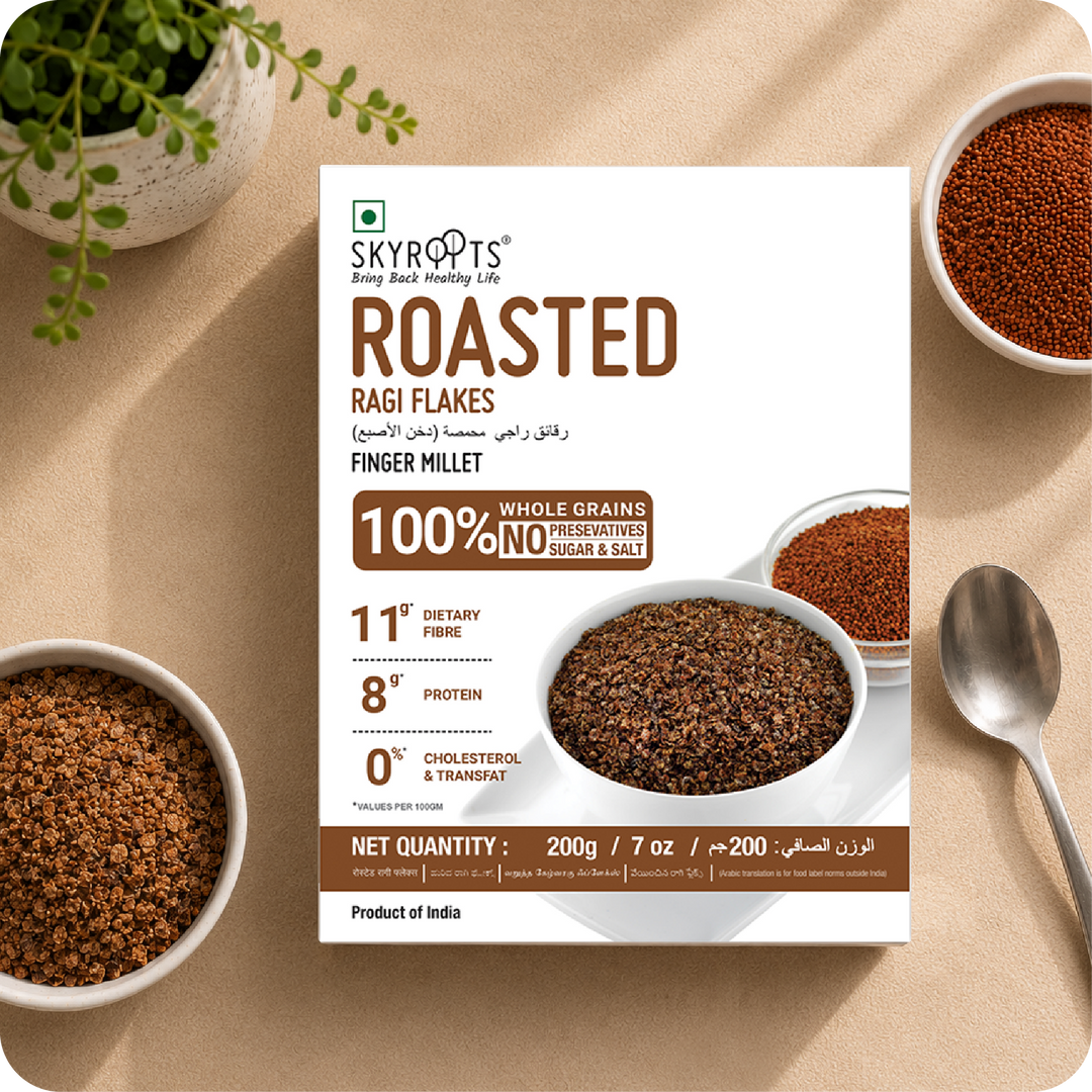 Roasted Ragi Flakes (Finger Millet Flakes)