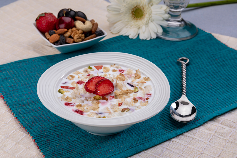jowar flakes with milk and fruits recipe