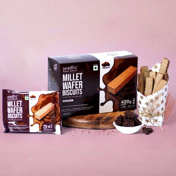 Millet wafer Biscuits Chocolate