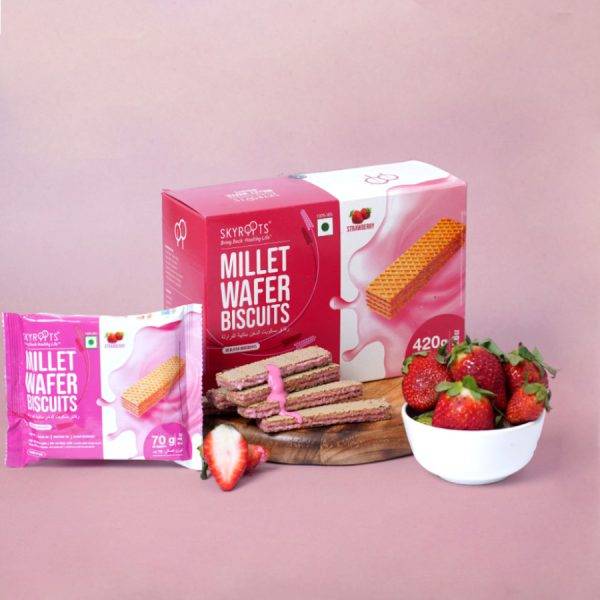 Millet Wafer Biscuits Strawberry